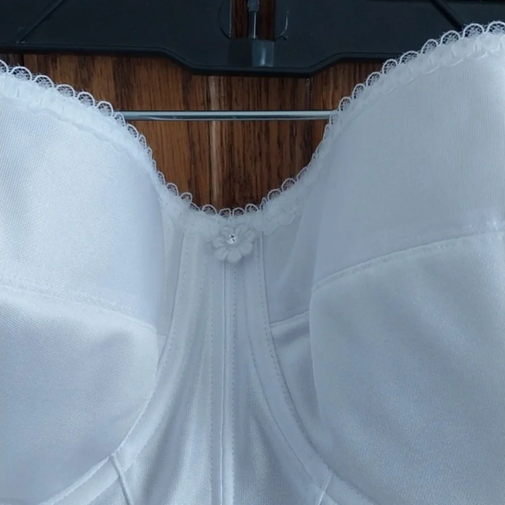 Dominque NWOT Juliette‎ Satin Strapless Longline Corset 8950 White Size 40C